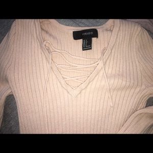 FITTED CORSET TYPE LONG SLEEVE TOP